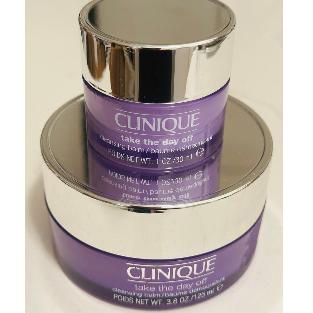 NEW Clinique Take The Day Off Makeup Cleansing Balms – 2 PC SET Large + Travel